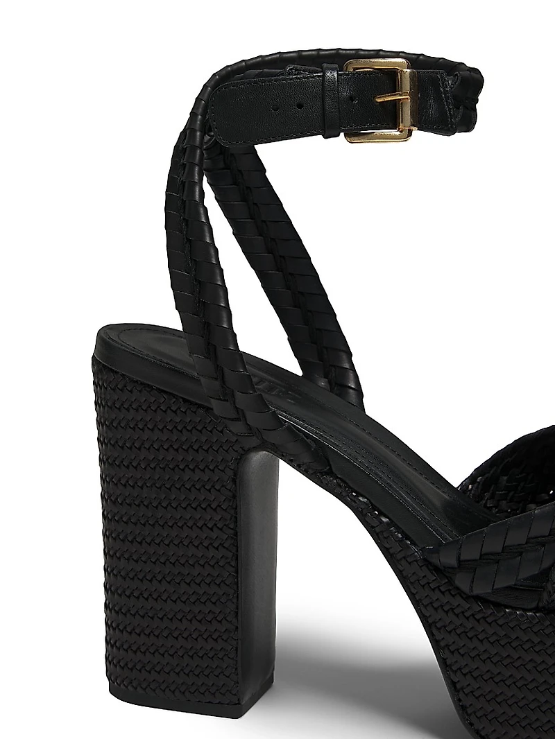 Khari 100MM Knotted Leather Platform Sandals