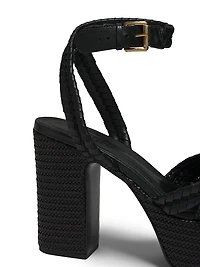 Khari 100MM Knotted Leather Platform Sandals