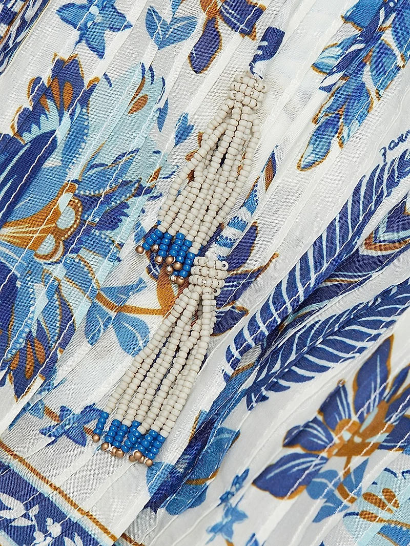 Ana Tapestry Cotton-Blend Blouse