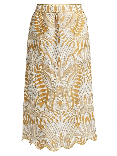 Lace Nature Midi-Skirt