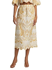 Lace Nature Midi-Skirt