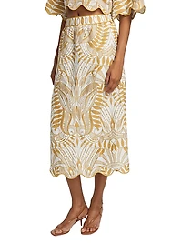 Lace Nature Midi-Skirt