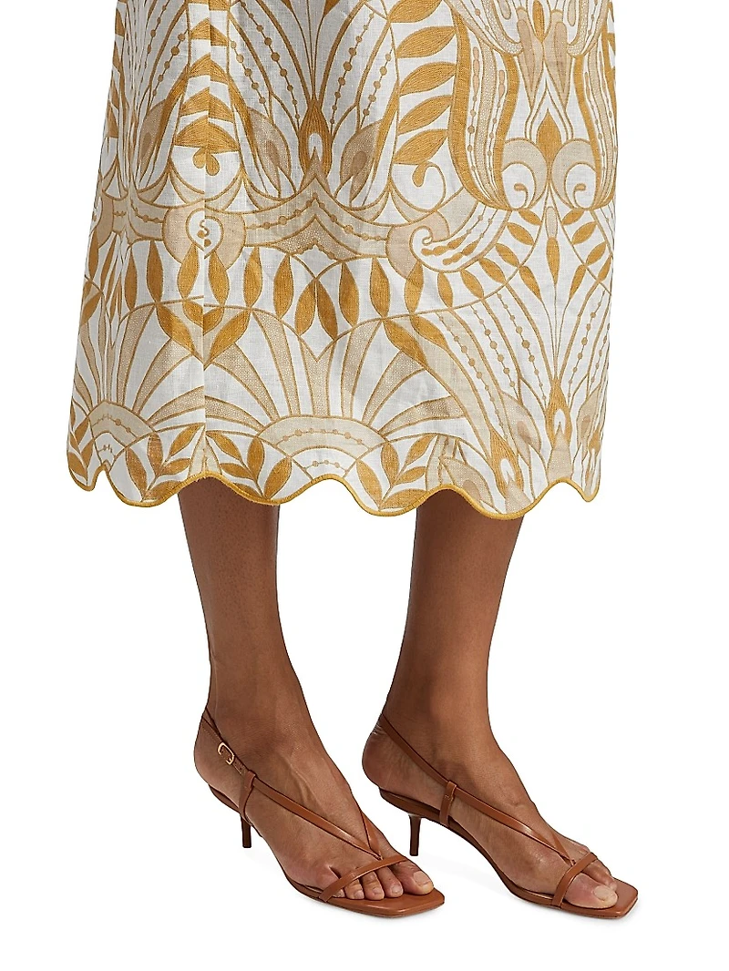 Lace Nature Midi-Skirt