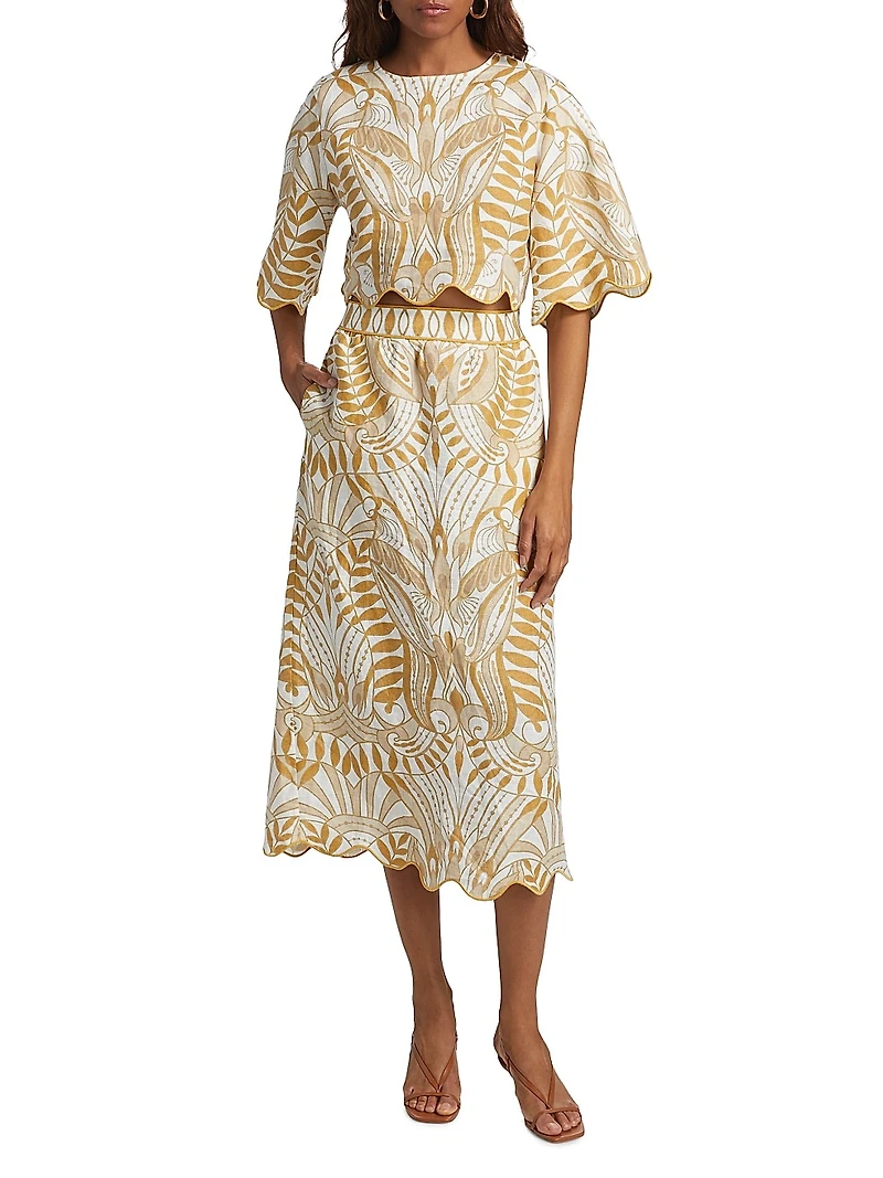 Lace Nature Midi-Skirt