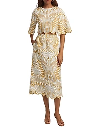 Lace Nature Midi-Skirt