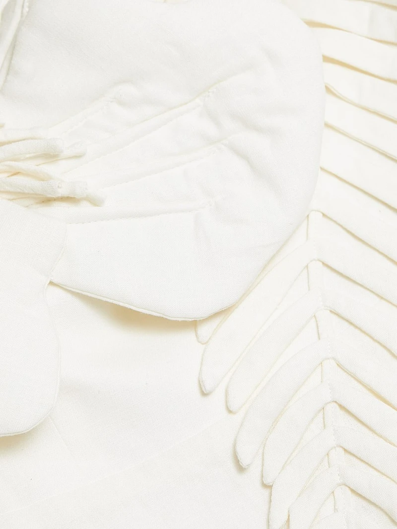 Garden Appliqué Sleeveless Midi-Dress