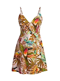 Into The Jungle Ruffled Minidress