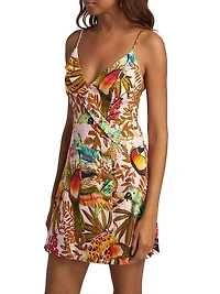 Into The Jungle Ruffled Minidress