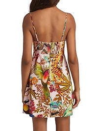 Into The Jungle Ruffled Minidress
