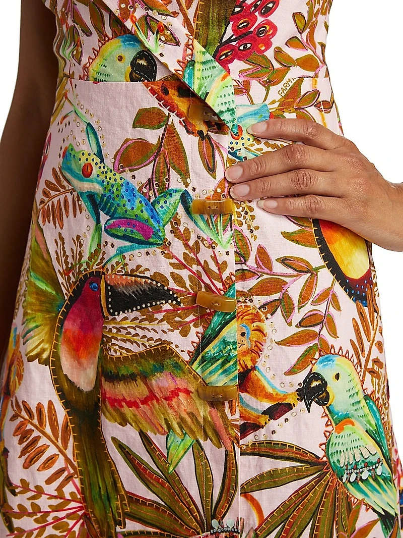 Into The Jungle Ruffled Minidress