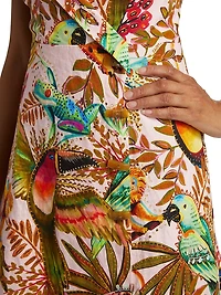 Into The Jungle Ruffled Minidress