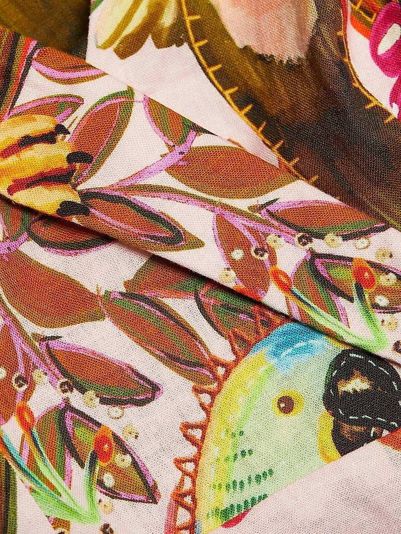 Into The Jungle Ruffled Minidress