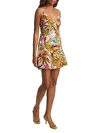 Into The Jungle Ruffled Minidress