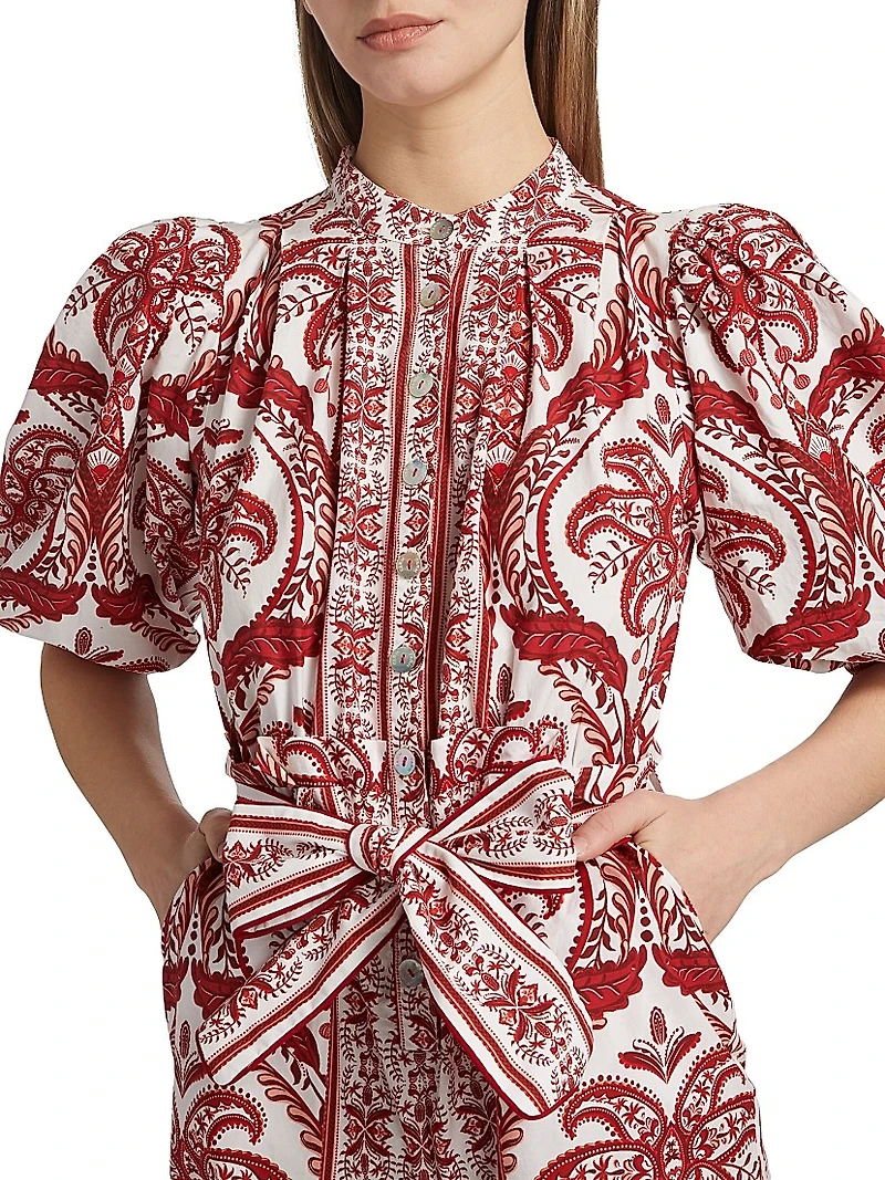 Tropical Cameo Printed Cotton Romper