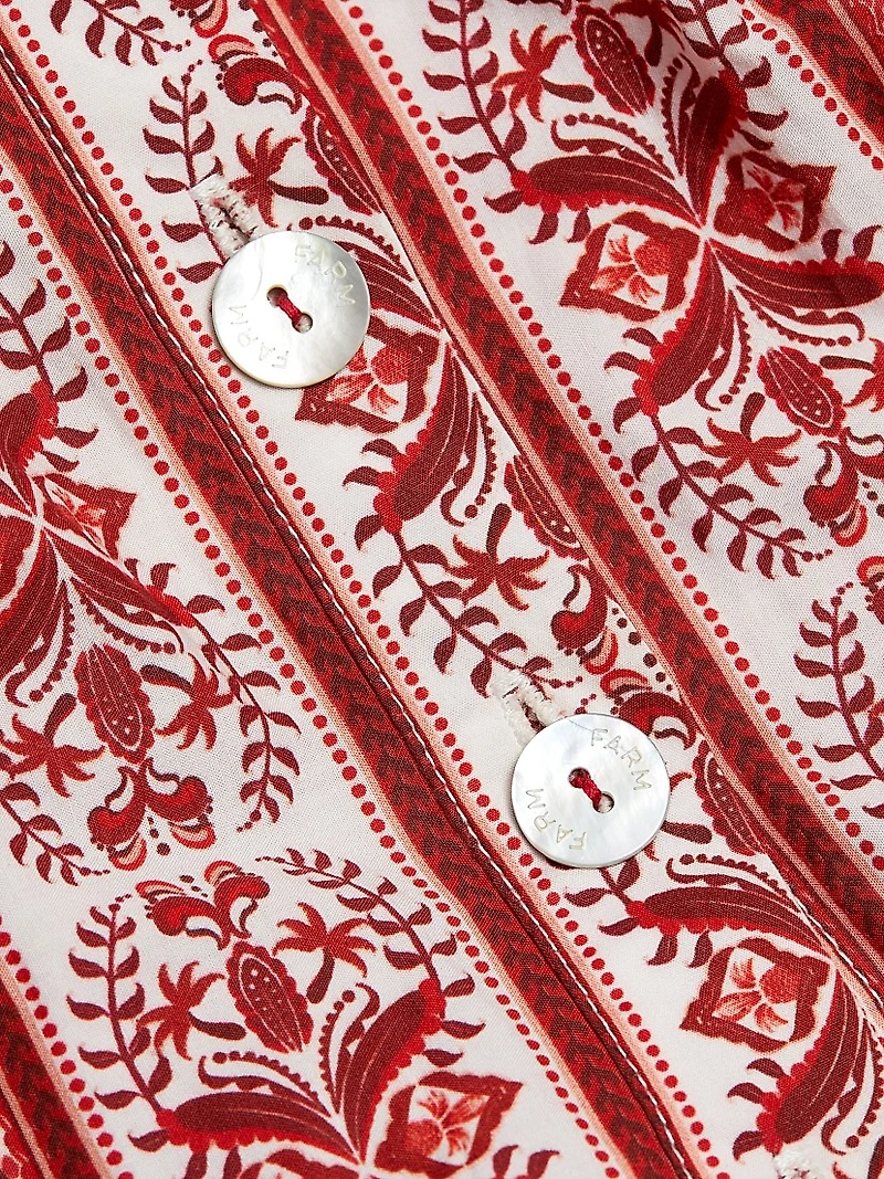 Tropical Cameo Printed Cotton Romper