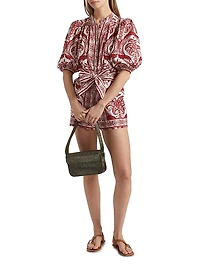 Tropical Cameo Printed Cotton Romper