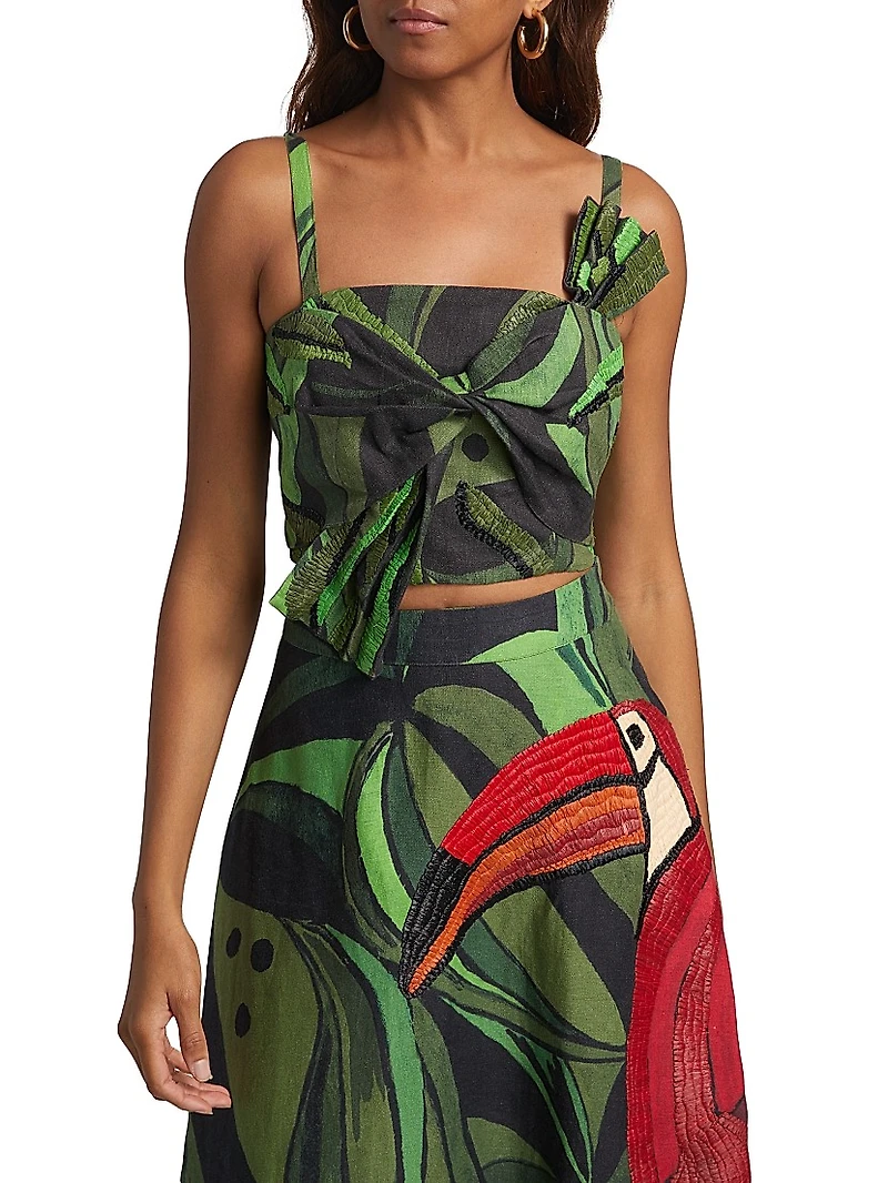 Coconut Tree Flow Crop Top