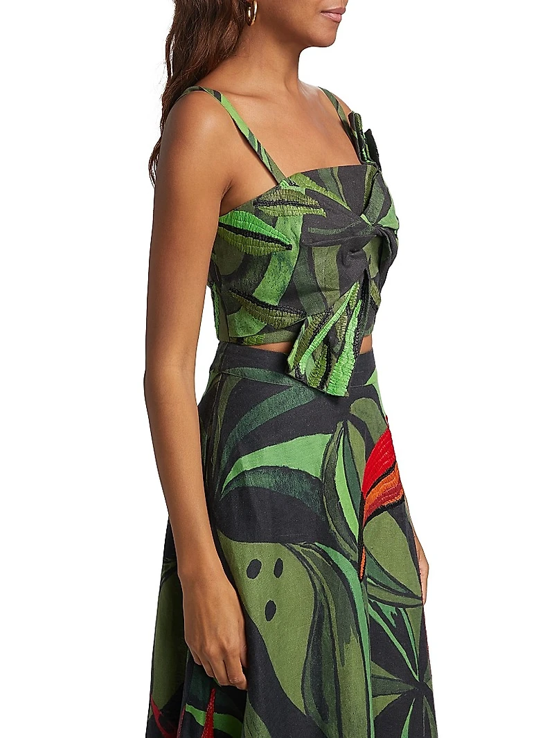 Coconut Tree Flow Crop Top