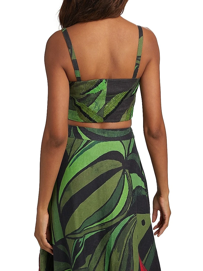Coconut Tree Flow Crop Top