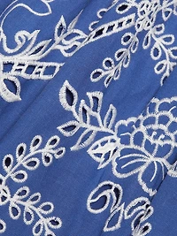 Romantic Richelieu V-Neck Maxi Dress