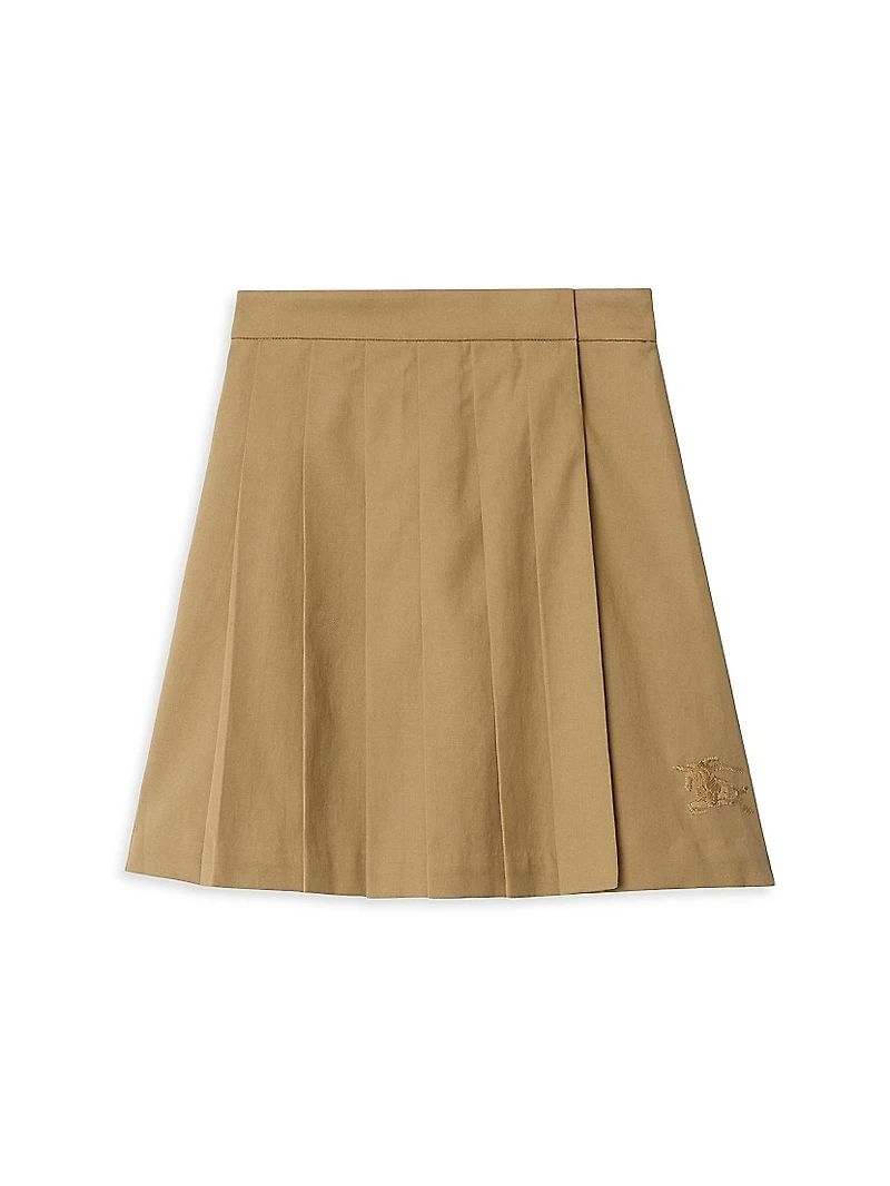 Little Girl's & Ada Cotton-Twill Pleated Skirt