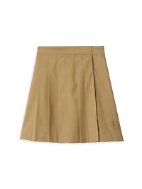 Little Girl's & Ada Cotton-Twill Pleated Skirt