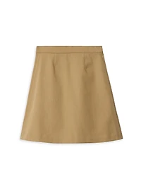 Little Girl's & Ada Cotton-Twill Pleated Skirt