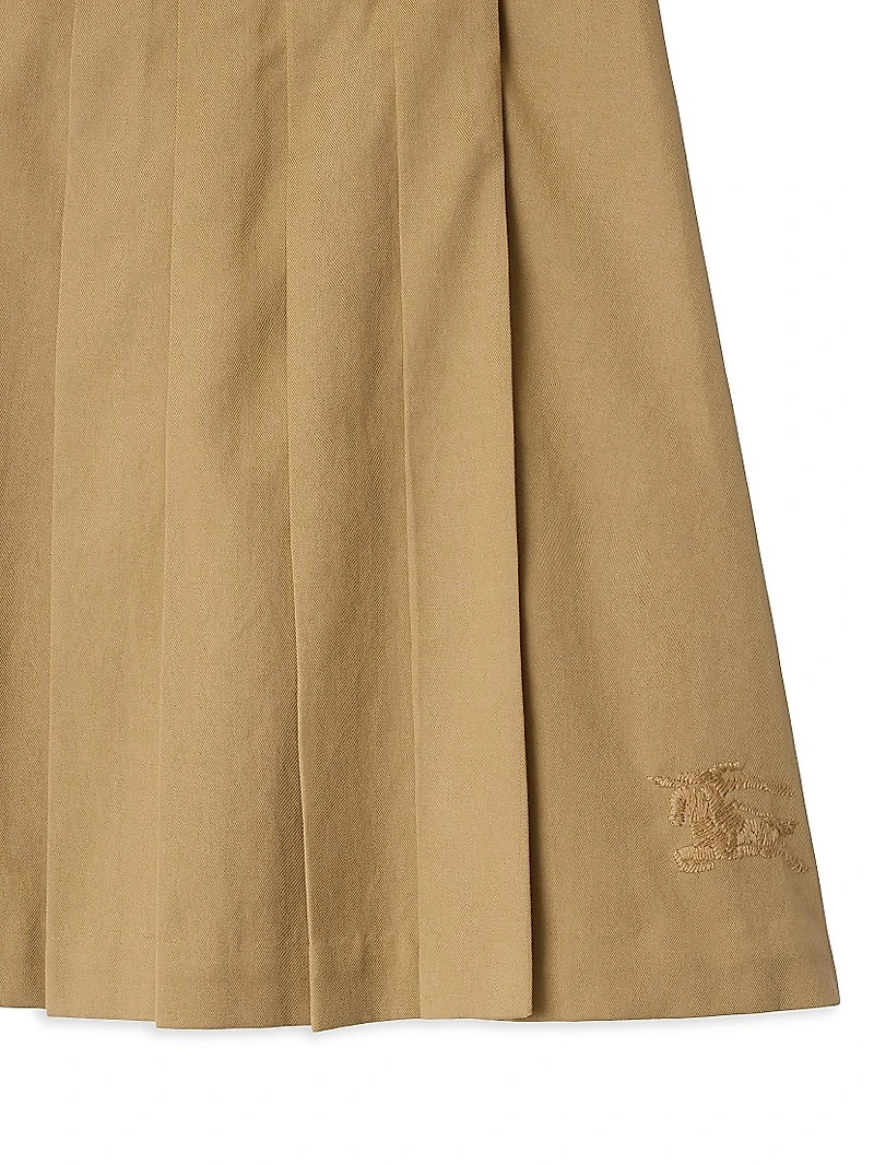 Little Girl's & Ada Cotton-Twill Pleated Skirt