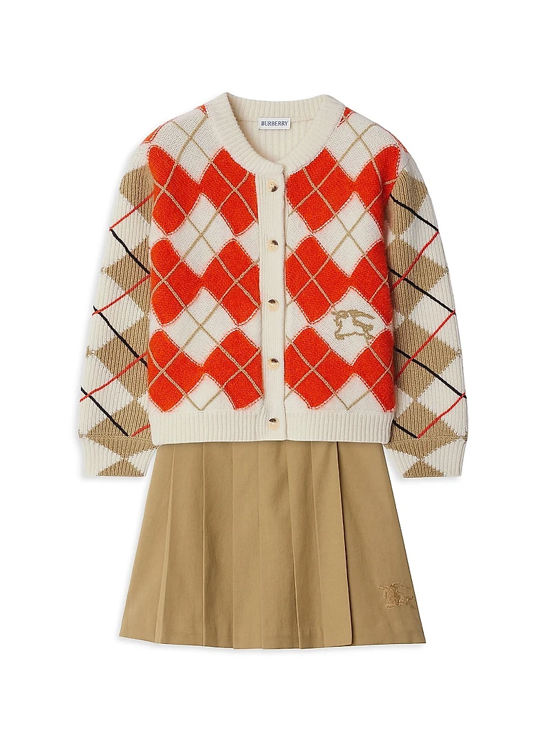 Little Girl's & Ada Cotton-Twill Pleated Skirt