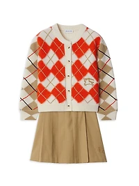 Little Girl's & Ada Cotton-Twill Pleated Skirt