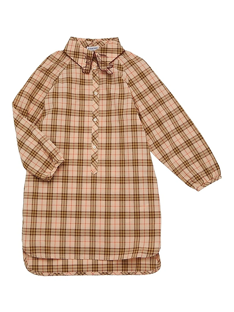 Little Girl's & EKD Check Shirtdress