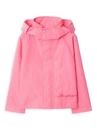 Baby Girl's, Little Girl's & Logo Grid Nylon Jacket