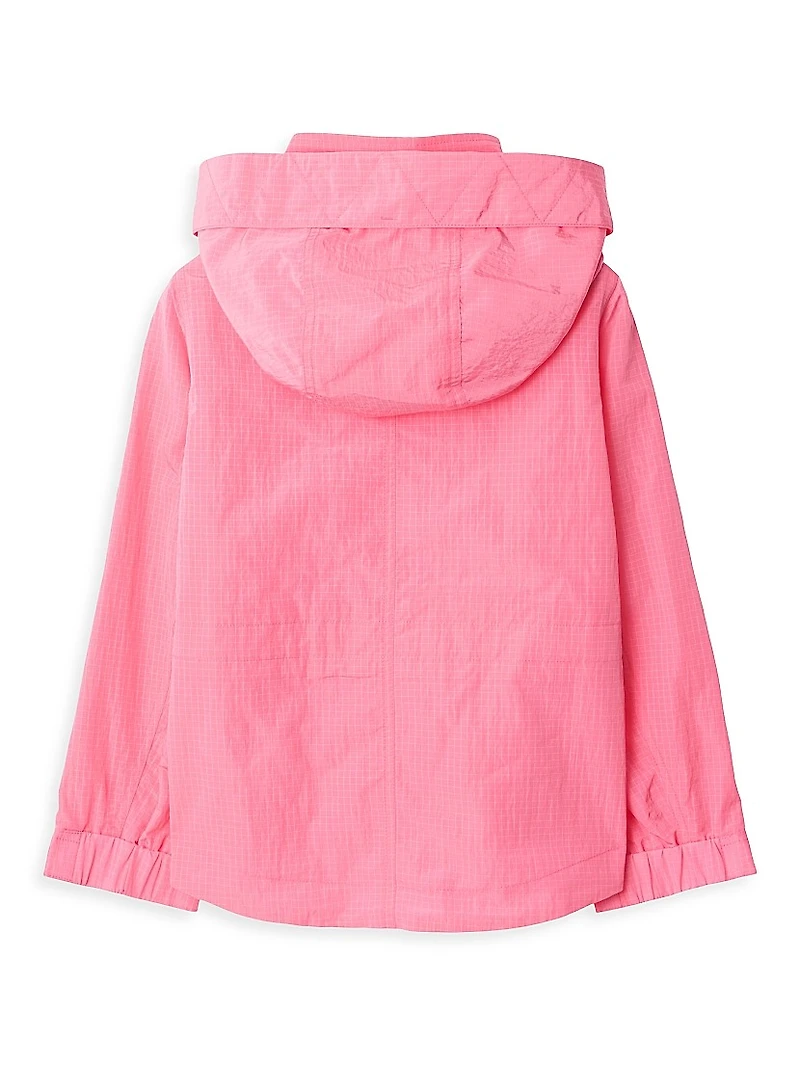 Baby Girl's, Little Girl's & Logo Grid Nylon Jacket