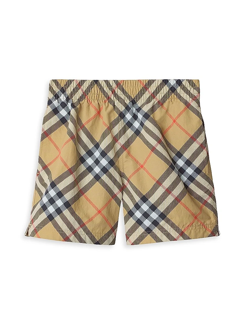 Baby Boy's, Little Boy's & Check Swim Shorts