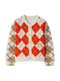 Little Girl's & Argyle Wool Cardigan
