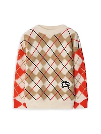 Little Girl's & Argyle Wool Cardigan
