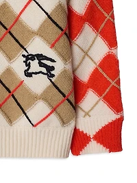 Little Girl's & Argyle Wool Cardigan
