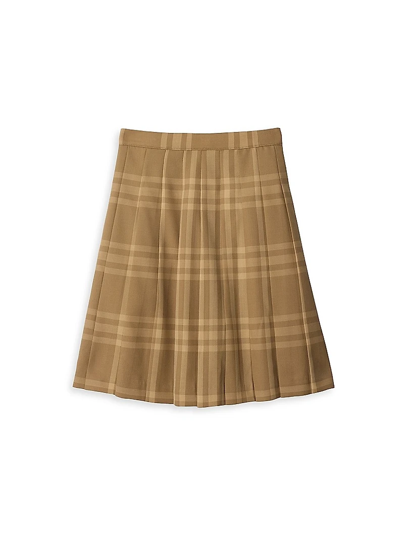 Little Girl's & Estelle Check Wool Skirt