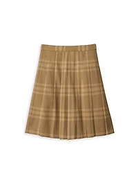 Little Girl's & Estelle Check Wool Skirt