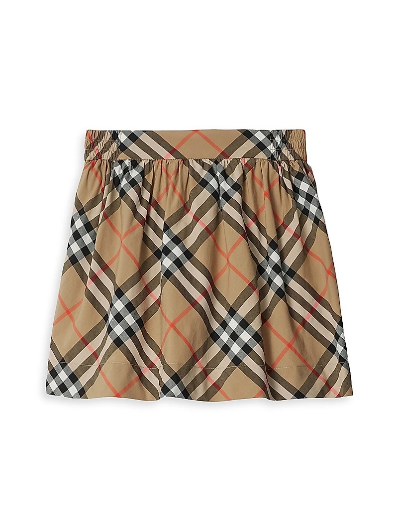 Little Girl's & Kelsey Check Cotton Skirt