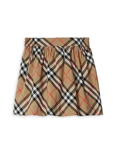 Little Girl's & Kelsey Check Cotton Skirt