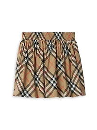 Little Girl's & Kelsey Check Cotton Skirt