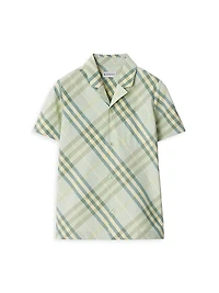 Little Boy's & Check Short-Sleeve Button-Up Shirt
