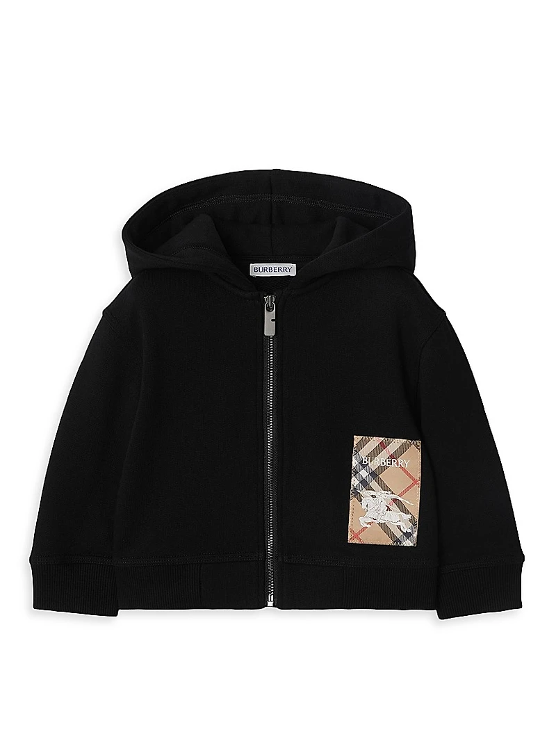 Baby Boy's, Little Boy's & Clyde Check Label Full-Zip Hoodie