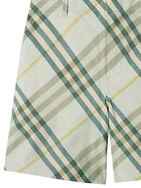 Little Boy's & Check Poplin Shorts