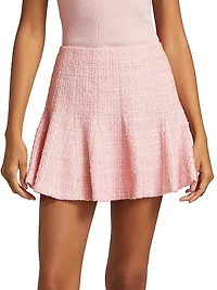 Zona Tweed Godet Miniskirt