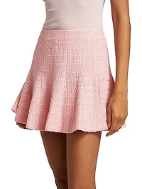Zona Tweed Godet Miniskirt