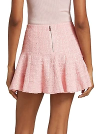 Zona Tweed Godet Miniskirt