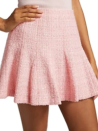 Zona Tweed Godet Miniskirt