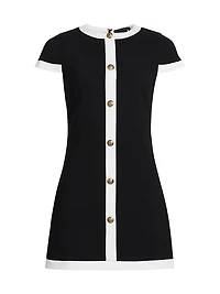 Coley Stretch Button-Front Minidress